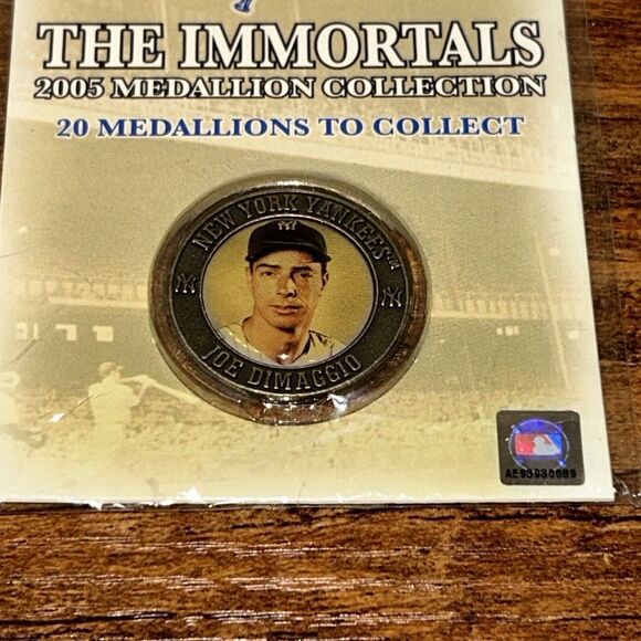 2005 NY POST JOE DIMAGGIO NEW YORK YANKEES MEDALLION COIN THE IMMORTALS - Picture 4 of 7